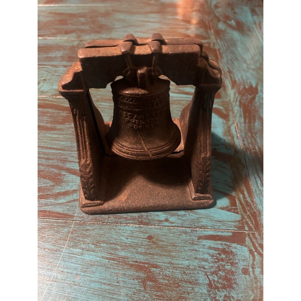 vintage cast iron Liberty Bell bookend Parts Read